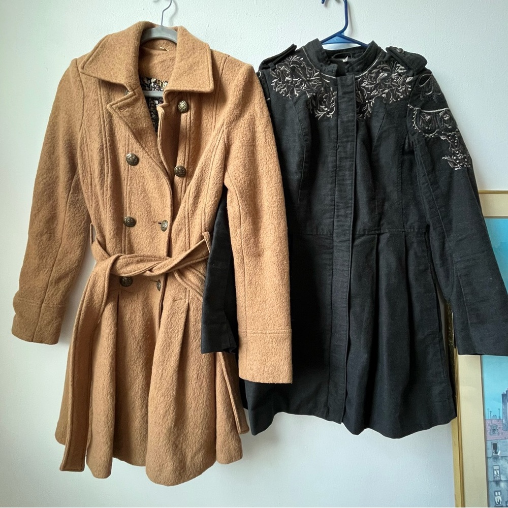 Lot of 2 Free People 2000s coats / jackets y2k 2010s twee indie